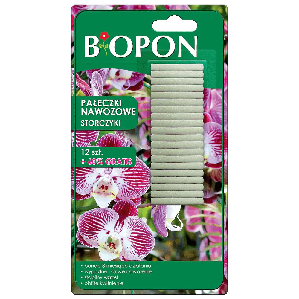 Zdjęcie produktu BOPON - pałeczki nawozowe do storczyków 12szt + 60% GRATIS