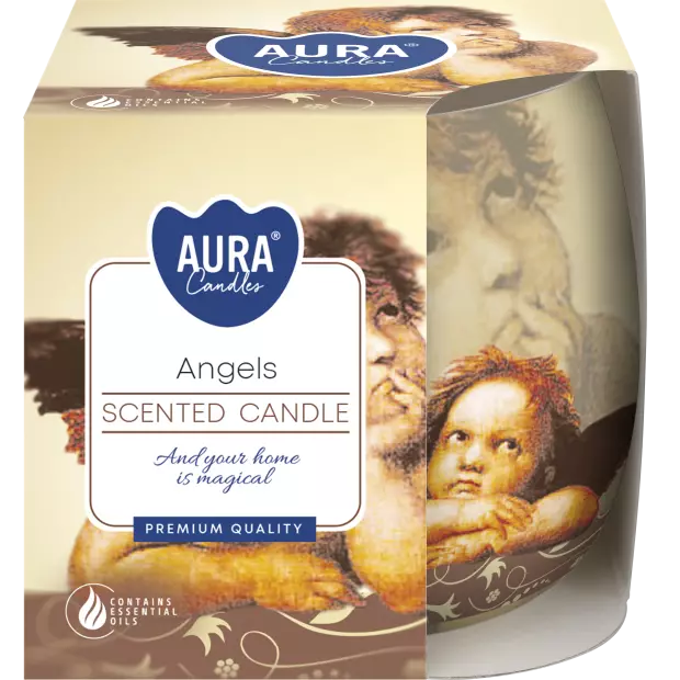 Zdjęcie produktu Świeca Zapachowa w szkle i folii  SN71S-04 Aniołki