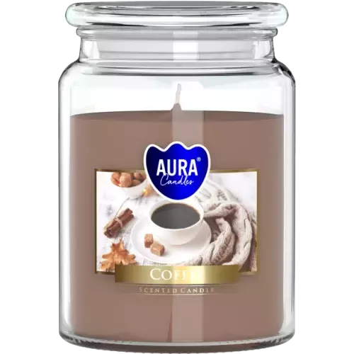 Zdjęcie produktu Duża Świeca Zapachowa z Wieczkiem Aura SN99-89 Kawa