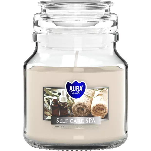 Zdjęcie produktu Mała Świeca w Szklanym Słoiczku z Wieczkiem SND71-363 – Aromat Self Care SPA