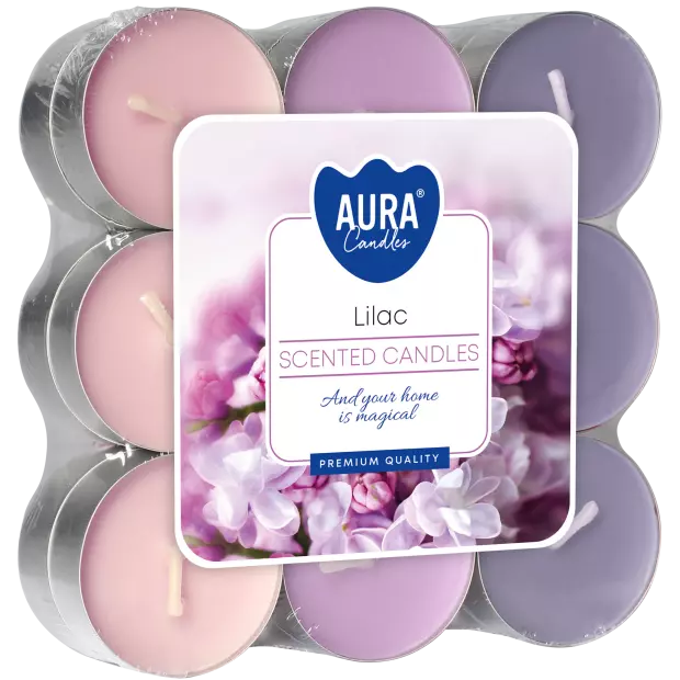 Zdjęcie produktu Małe świece tealighty o zapachu Bzu P15-18-38 – 18 sztuk