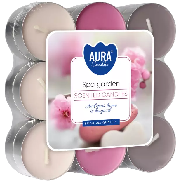 Zdjęcie produktu Małe świece zapachowe P15-18-254 – Aromat Ogród SPA, 18 sztuk