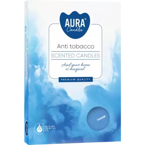 Zdjęcie produktu Małe świece tealighty z aromatem Antytabakowym P15-69– 6 sztuk