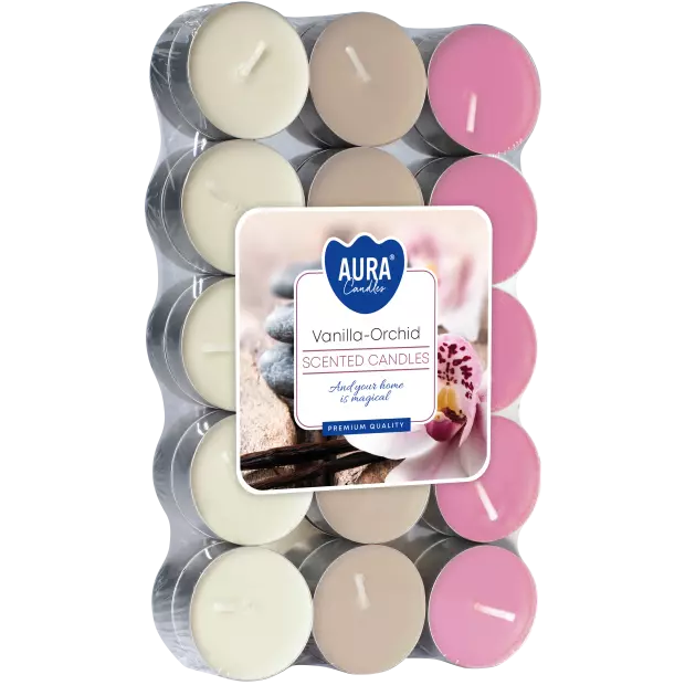 Zdjęcie produktu Małe świece podgrzewacze P15-30-184 Wanilia-Orchidea 30 sztuk