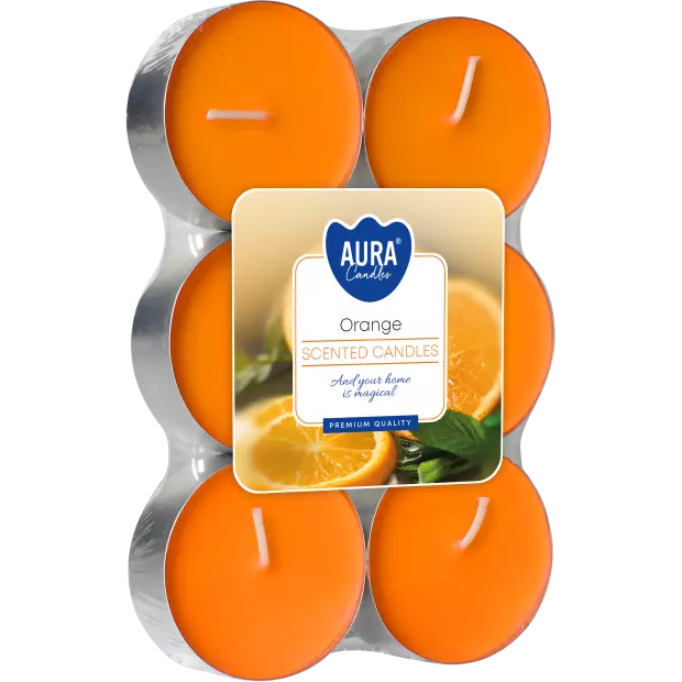 Zdjęcie produktu Świece tealight MAXI P35-6-63 – Pomarańcza, 6 sztuk