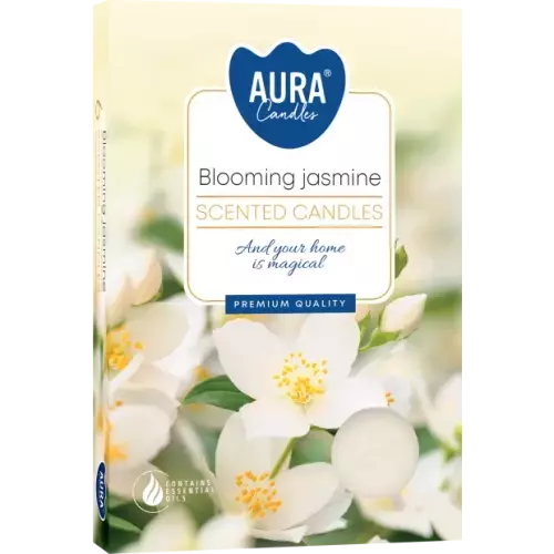 Zdjęcie produktu Małe świece tealighty z aromatem Kwitnącego jaśminu P15-169– 6 sztuk