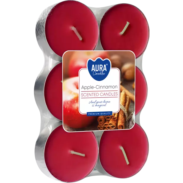 Zdjęcie produktu Świece tealight MAXI P35-6-87 – Korzenne Jabłko z Cynamonem, 6 sztuk
