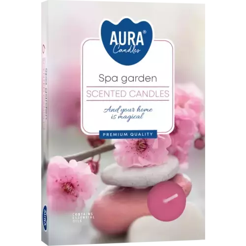 Zdjęcie produktu Małe świece tealighty z aromatem Ogród SPA P15-254– 6 sztuk