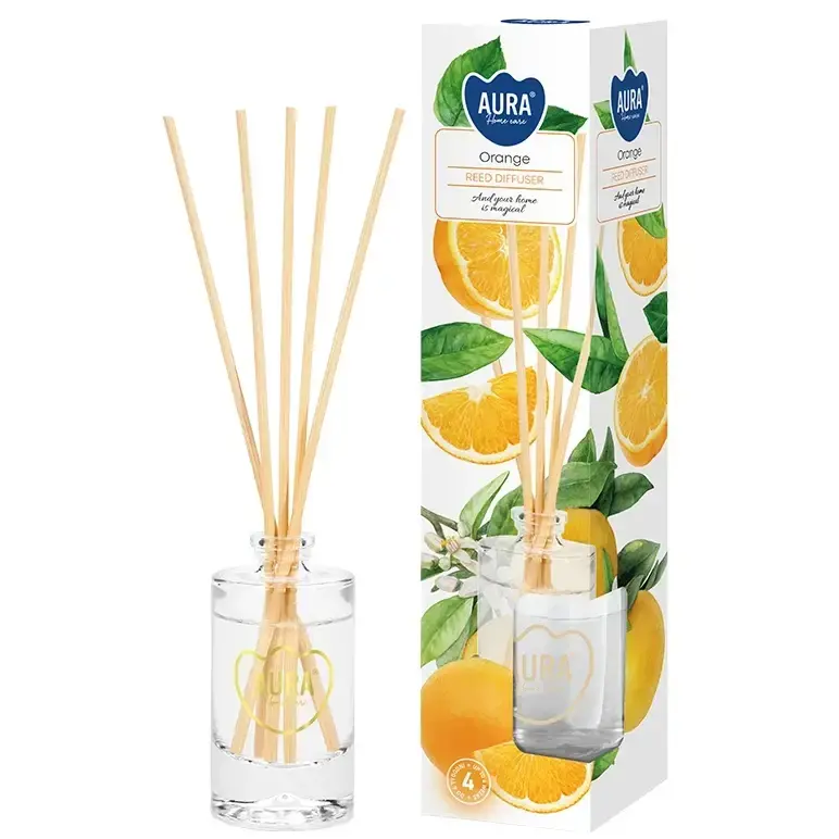 Zdjęcie produktu Dyfuzor zapachowy z patyczkami Odświeżacz powietrza Aura DZ45-63 Pomarańcza 45 ml