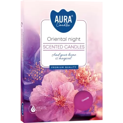Zdjęcie produktu Małe świece tealighty z aromatem Orientalna noc P15-272– 6 sztuk