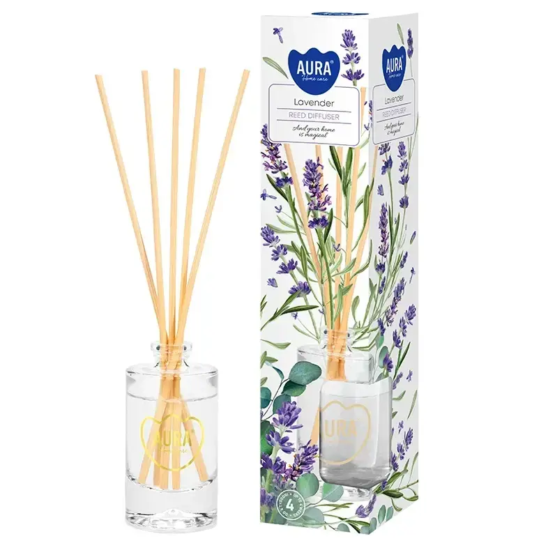 Zdjęcie produktu Dyfuzor zapachowy z patyczkami Odświeżacz powietrza Aura DZ45-79 Relaksująca lawenda 45 ml