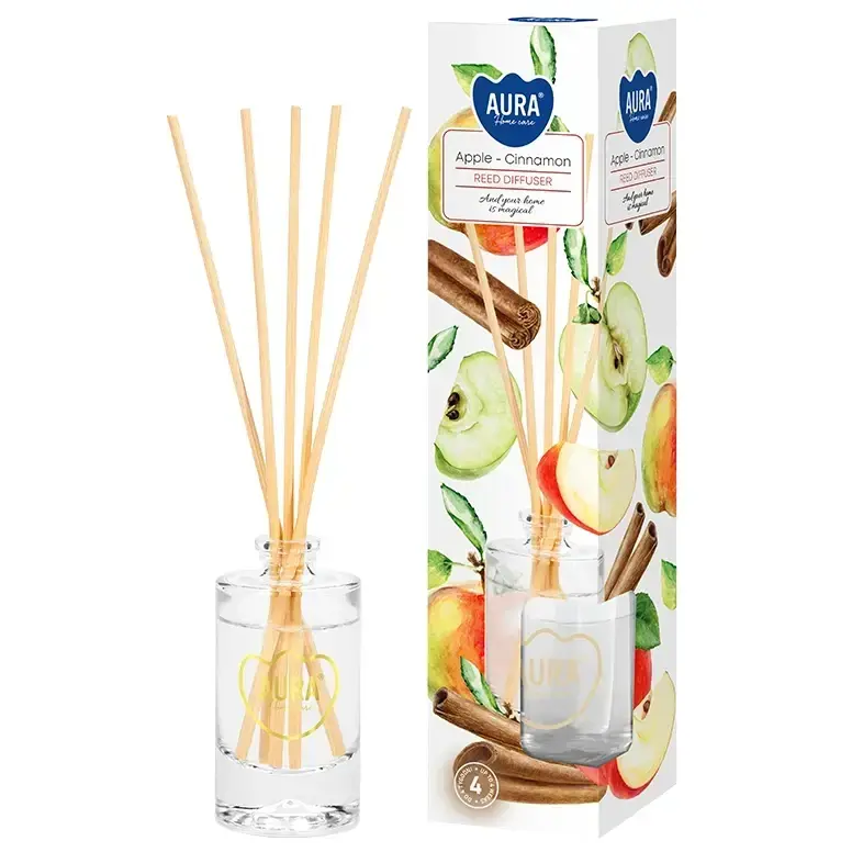 Zdjęcie produktu Dyfuzor zapachowy z patyczkami Odświeżacz powietrza Aura DZ45-87 Korzenne Jabłko z Cynamonem 45 ml