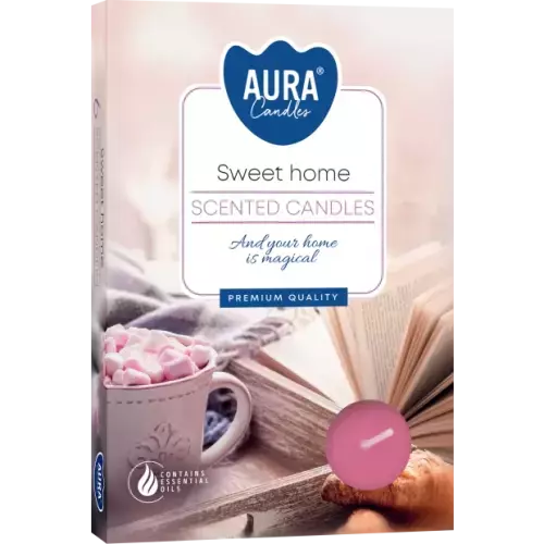Zdjęcie produktu Małe świece tealighty z aromatem Sweet Home P15-337– 6 sztuk