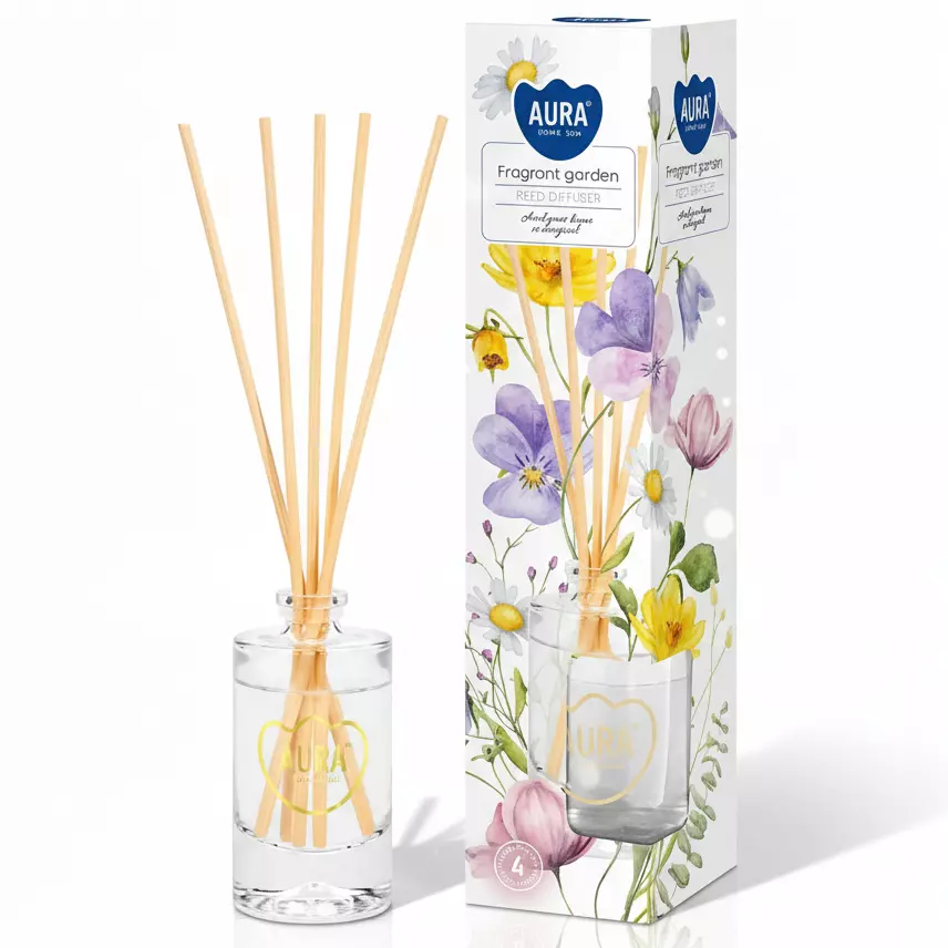 Zdjęcie produktu Dyfuzor zapachowy z patyczkami Odświeżacz powietrza Aura DZ45-364 Pachnący Ogród 45 ml