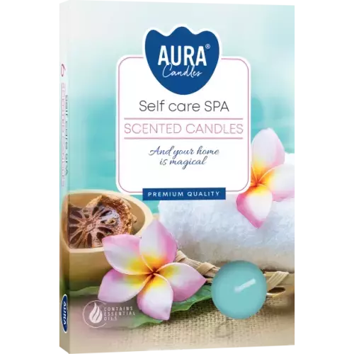 Zdjęcie produktu Małe świece tealighty z aromatem Self care SPA P15-363– 6 sztuk