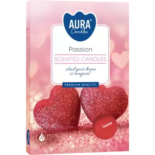 Zdjęcie produktu Małe świece tealighty z aromatem Passion P15-380– 6 sztuk