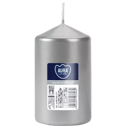 Zdjęcie produktu Świeca walec Srebrny Metalik SW60/100-271 – 210g