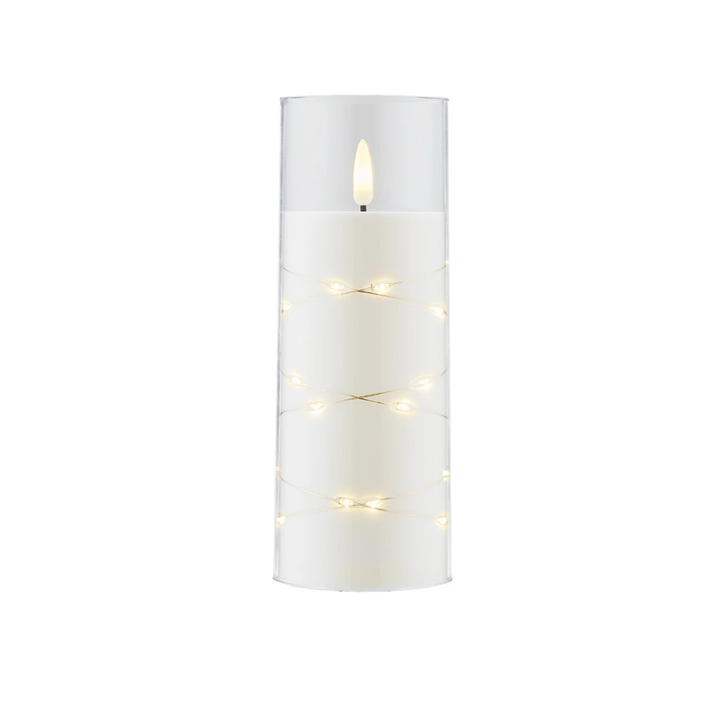 Zdjęcie produktu Znicz LED wkład biały ciepły 15cm z taśmą