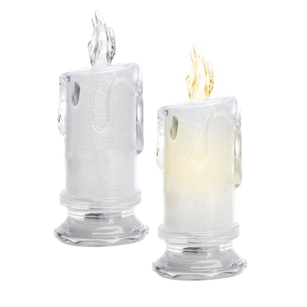 Zdjęcie produktu Świeca LED Subito C502 H145 14,5cm Biała ciepła brokatowa