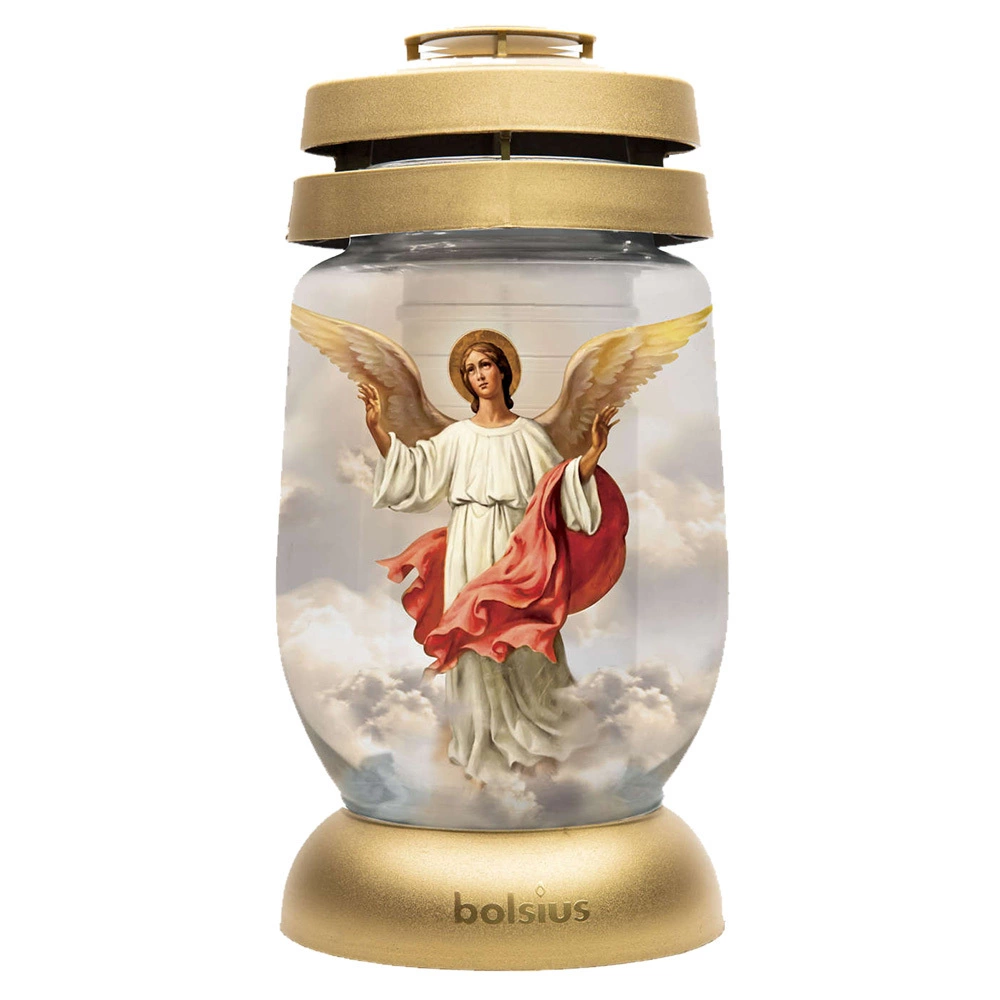 Zdjęcie produktu Znicz Szklany Bolsius Całoroczny Anioł Wielokolorowy 22cm