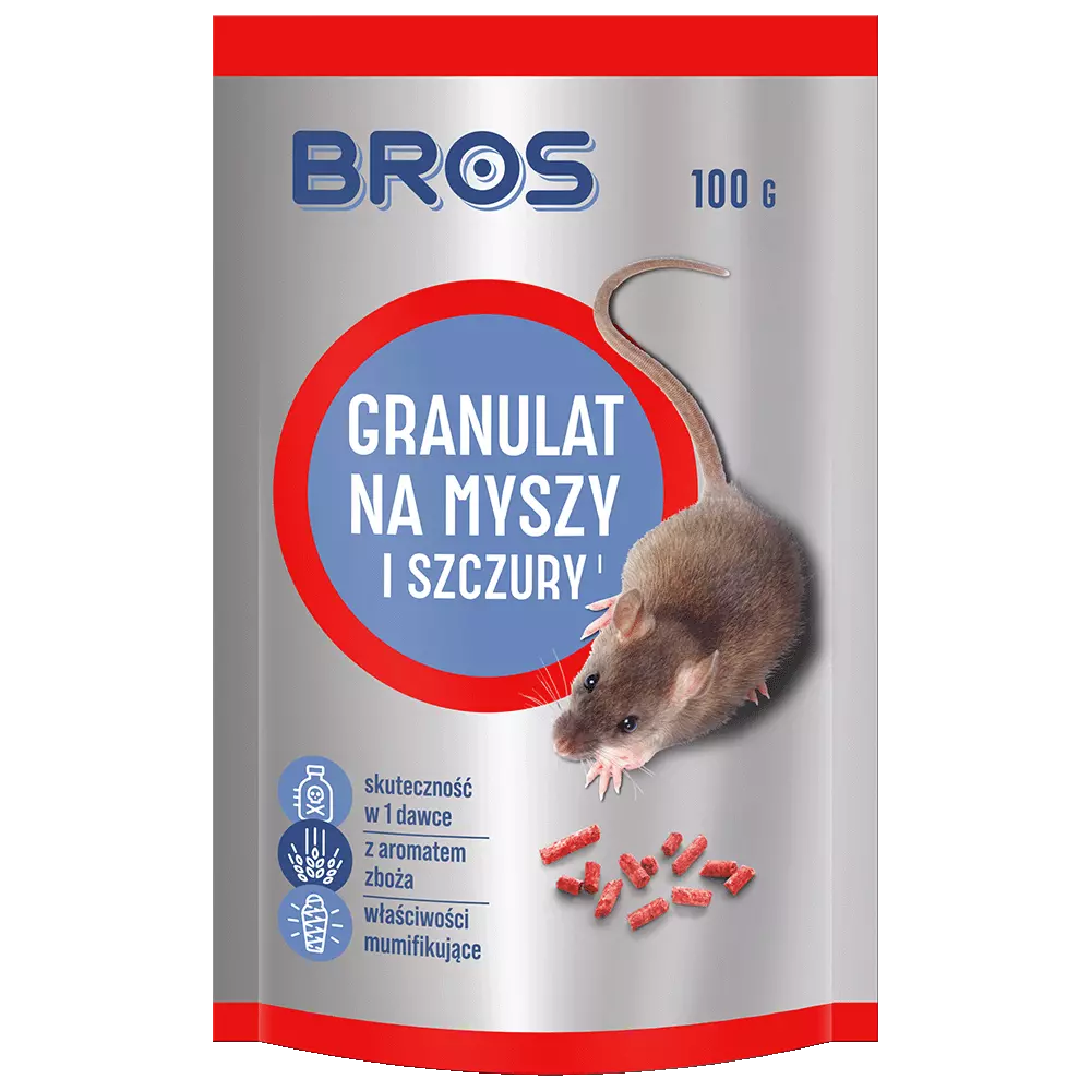 Zdjęcie produktu Granulat na myszy i szczury 100g z aromatem zboża