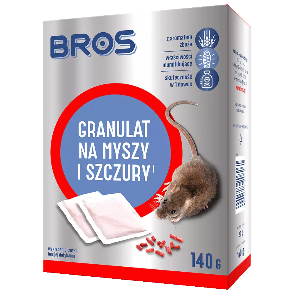 Zdjęcie produktu Granulat na myszy i szczury 140g z aromatem zboża