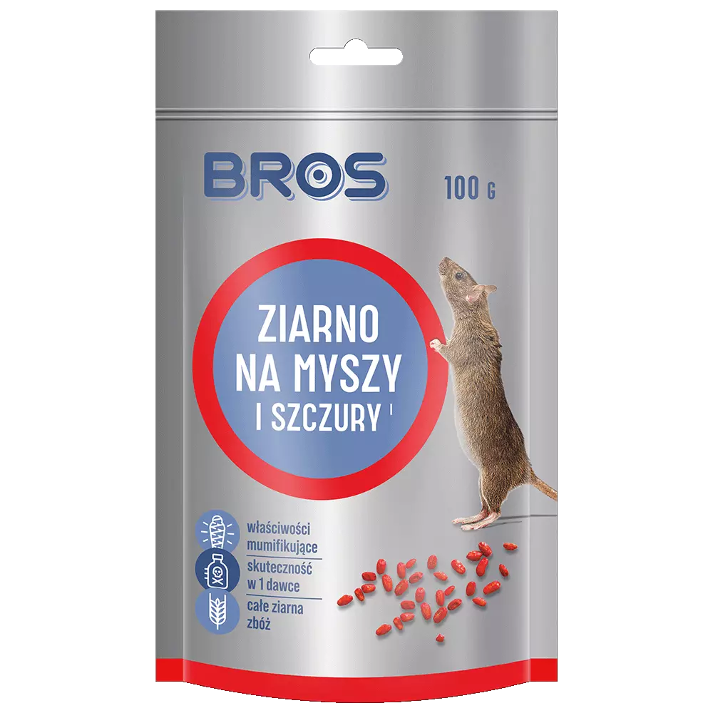 Zdjęcie produktu Ziarno na myszy i szczury Bros trutka 100g