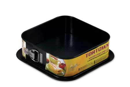Zdjęcie produktu Forma do ciasta tortownica kwadratowa non-stick czarna SNB 24 cm