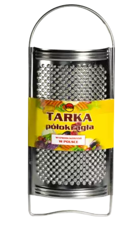 Zdjęcie produktu Tarka półokrągła do ziemniaków na placki z uchwytem 29 cm