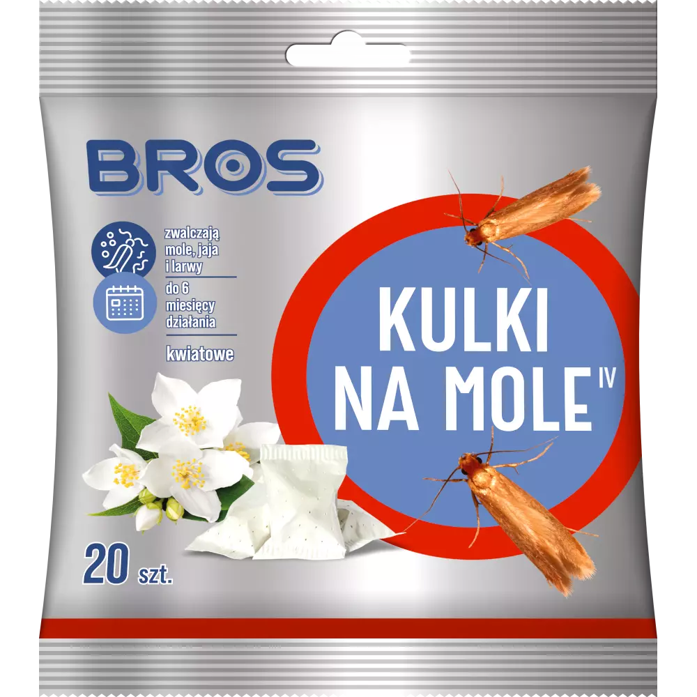 Zdjęcie produktu Kulki na mole odzieżowe kwiatowe do szafy szuflady ochrona na 6 miesięcy