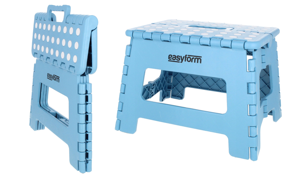 Zdjęcie produktu Stołek składany 22,5 cm niebieski 150 kg taboret antypoślizgowy