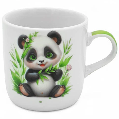 Zdjęcie produktu Kubek dla dzieci Panda Yuki porcelanowy z uchwytem 230 ml Bella Fiore