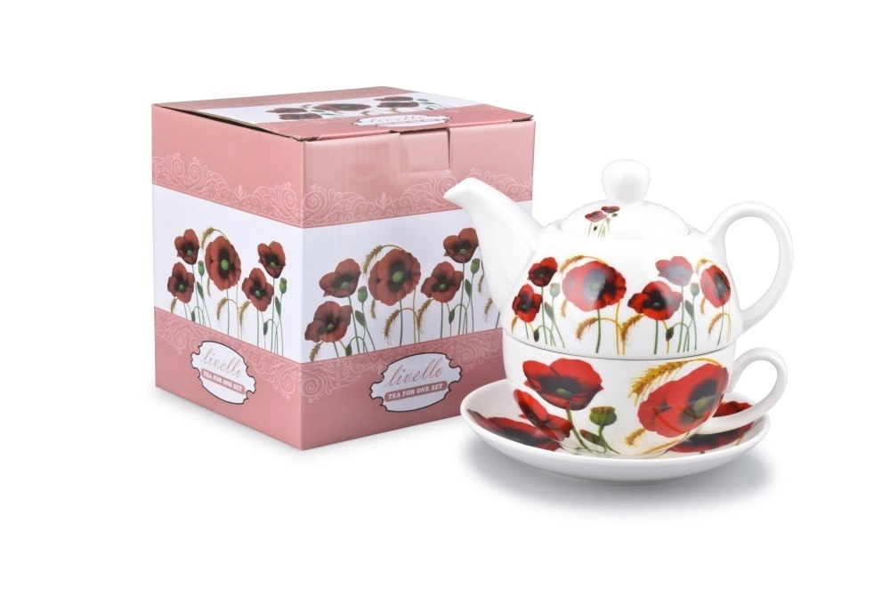 Zdjęcie produktu Czajniczek z Filiżanką 400/250ml Zestaw do Herbaty Tea For One Ceramiczny