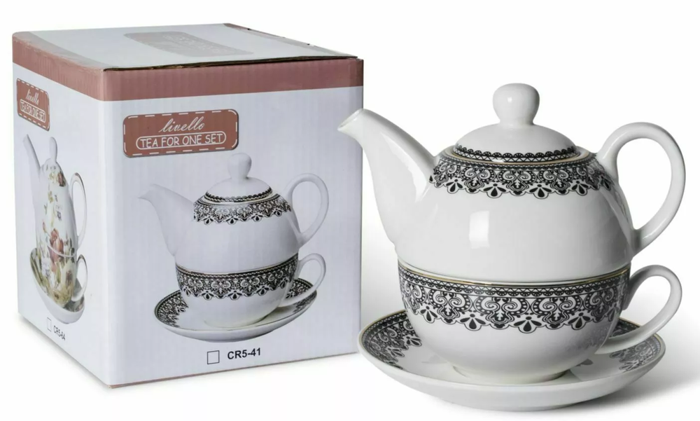 Zdjęcie produktu Czajniczek z Filiżanką 400/250ml Zestaw do Herbaty Tea For One Ceramiczny