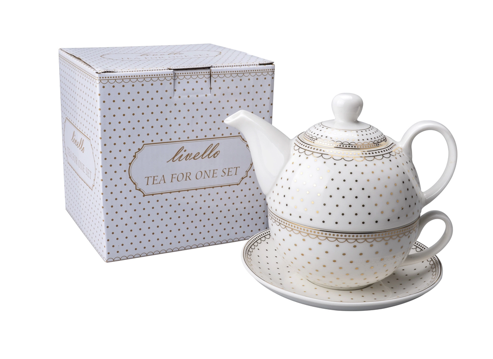 Zdjęcie produktu Czajniczek z Filiżanką 400/250ml Zestaw do Herbaty Tea For One Ceramiczny