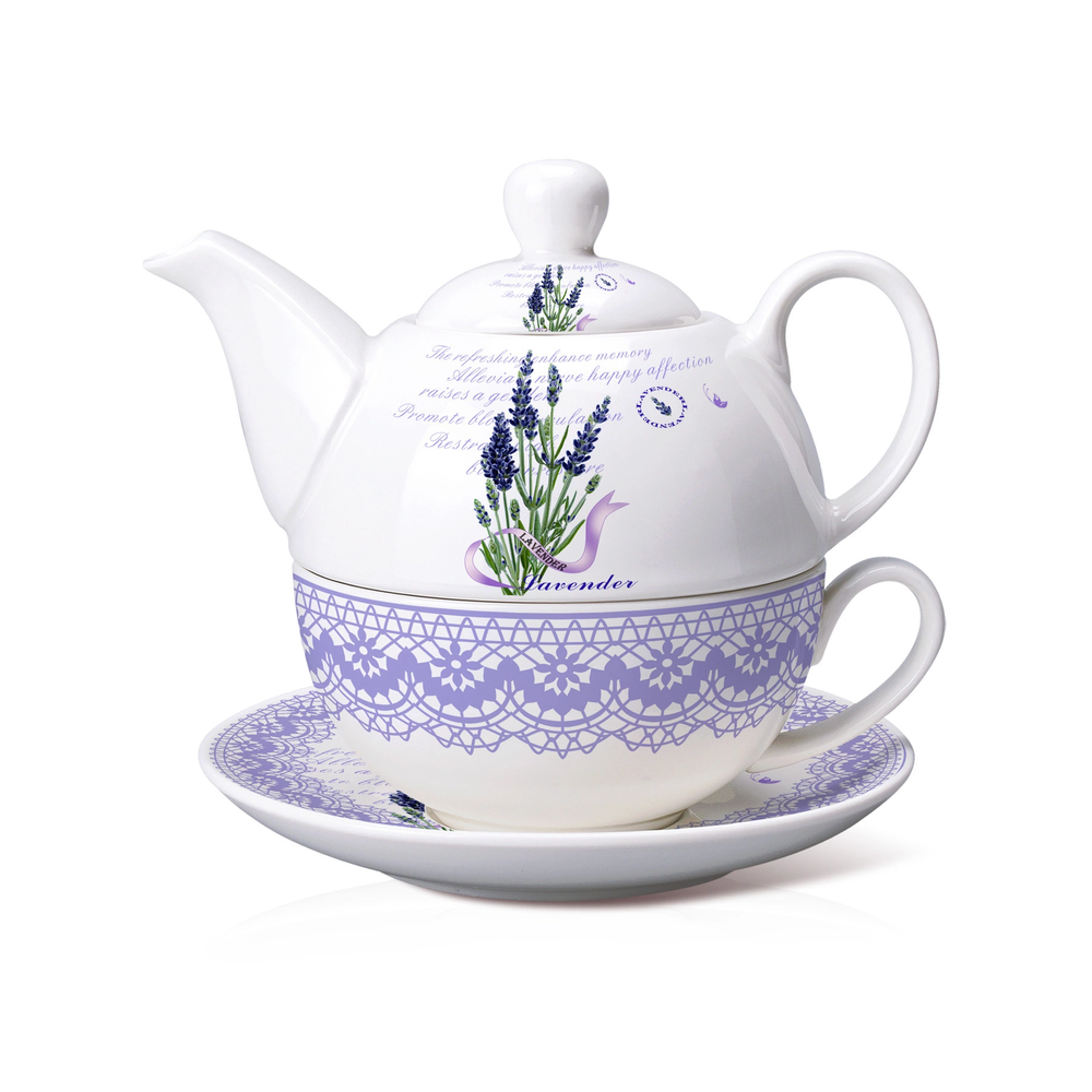 Zdjęcie produktu Czajniczek z Filiżanką 400/250ml Zestaw do Herbaty Tea For One Ceramiczny