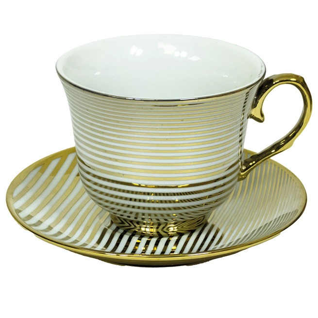 Zdjęcie produktu Filiżanka do Kawy i Herbaty Porcelanowa Komplet ze spodkiem 250ml