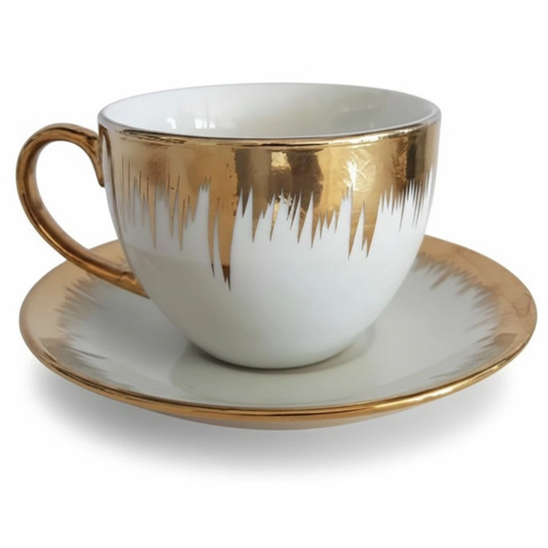 Zdjęcie produktu Filiżanka do Kawy i Herbaty Porcelanowa komplet ze spodkiem 250 ml