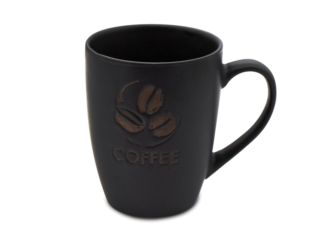 Zdjęcie produktu Kubek 350 ml Czarny Porcelana Tradycyjny Idealny do Kawy i Herbaty