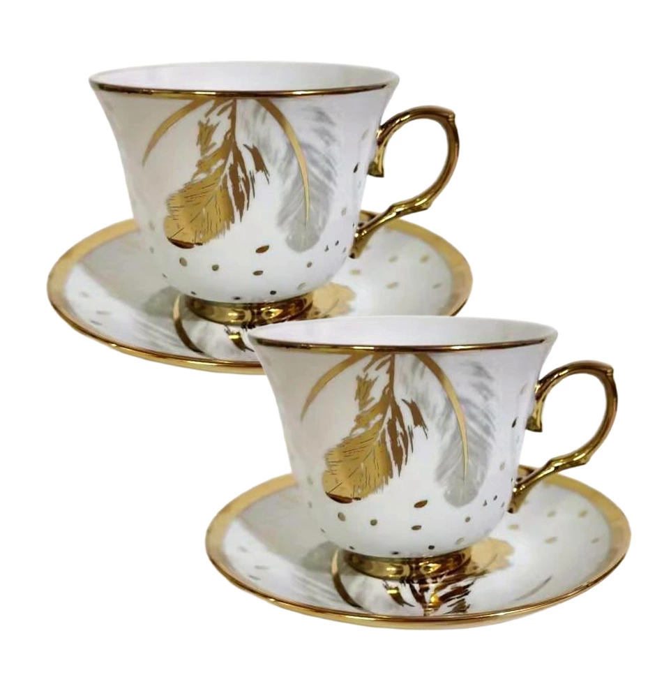 Zdjęcie produktu Filiżanek do kawy i herbaty 2+2 ze spodkami 250ml GP2470G