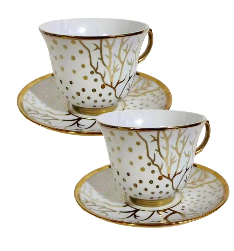 Zdjęcie produktu Filiżanek do kawy i herbaty 2+2 ze spodkami 250ml GP2474