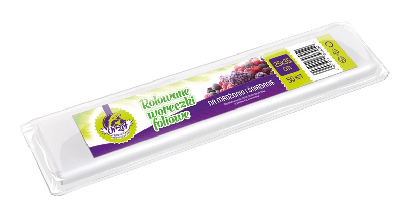 Zdjęcie produktu Woreczki Śniadaniowe Foliowe Rolowane 25x35 cm Orzeł Na Kanapki