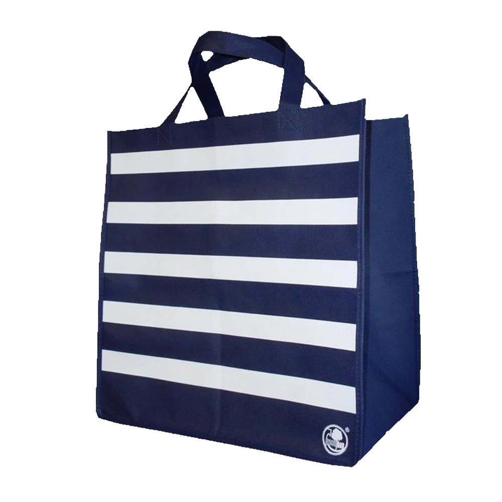 Zdjęcie produktu Torba na zakupy plażowa Marynarska Paski Bawełna 32x28x22cm