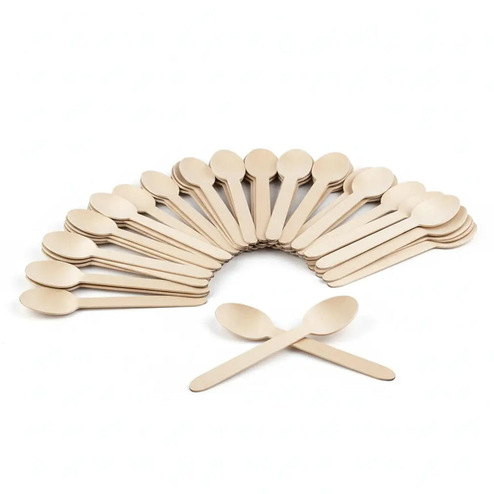 Zdjęcie produktu Łyżki Drewniane 16cm EKO Jednorazowe Kompostowalne 100 szt XL