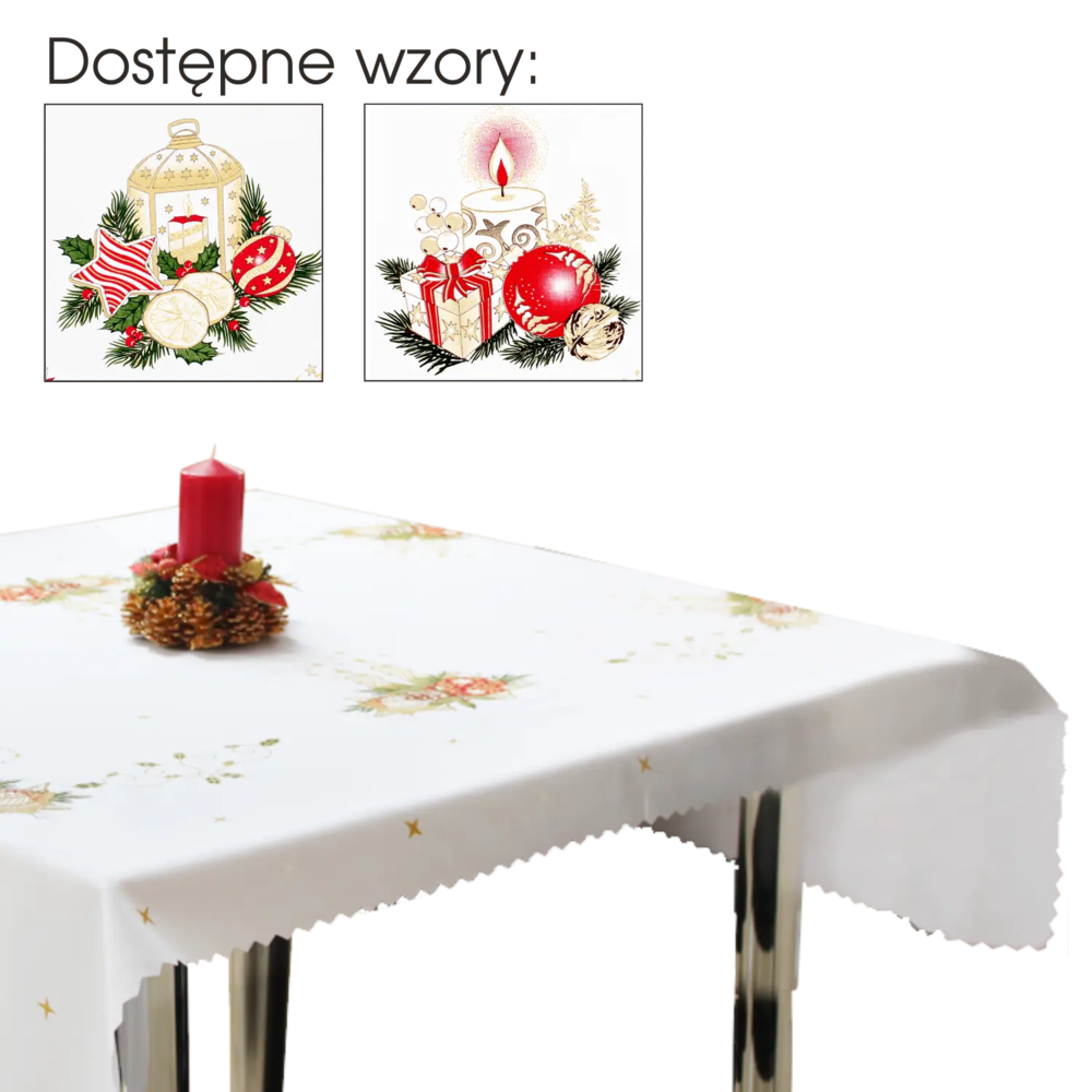 Zdjęcie produktu Obrus Świąteczny na stół 110x160 cm Boże Narodzenie Duży Na Stół 1 szt.