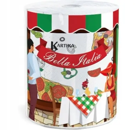 Zdjęcie produktu Ręcznik Papierowy Kartika Italia 3 Warstwy 200 listków Mega Chłonny