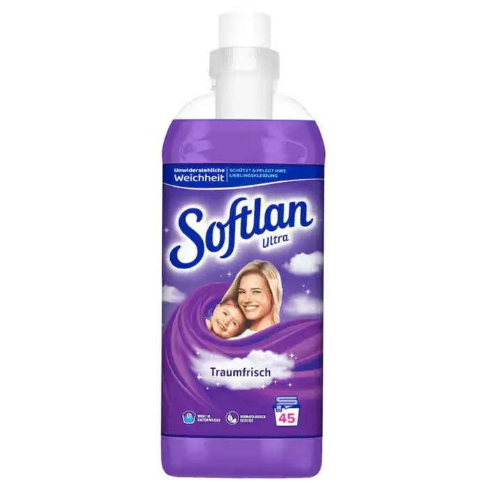 Zdjęcie produktu Płyn do Płukania Tkanin Koncentrat Softlan Ultra Traumfrisch 1L 45 Prań