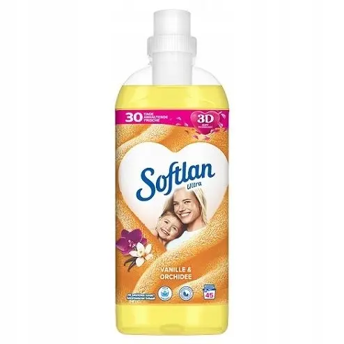 Zdjęcie produktu Płyn do Płukania Tkanin Koncentrat Softlan Ultra Vanilia i orchidea 1L 45 Prań