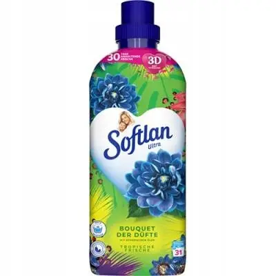 Zdjęcie produktu Płyn do Płukania Tkanin Koncentrat Softlan Bouquet der Dufte Tropische 650 ml 31 Prań