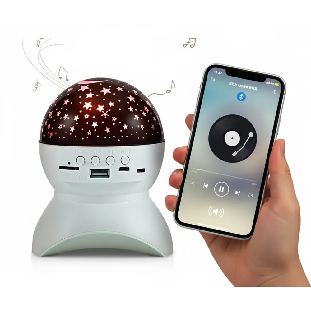 Zdjęcie produktu Projektor Gwiazd Lampka Nocna Głośnik Bluetooth Usb Rzutnik 